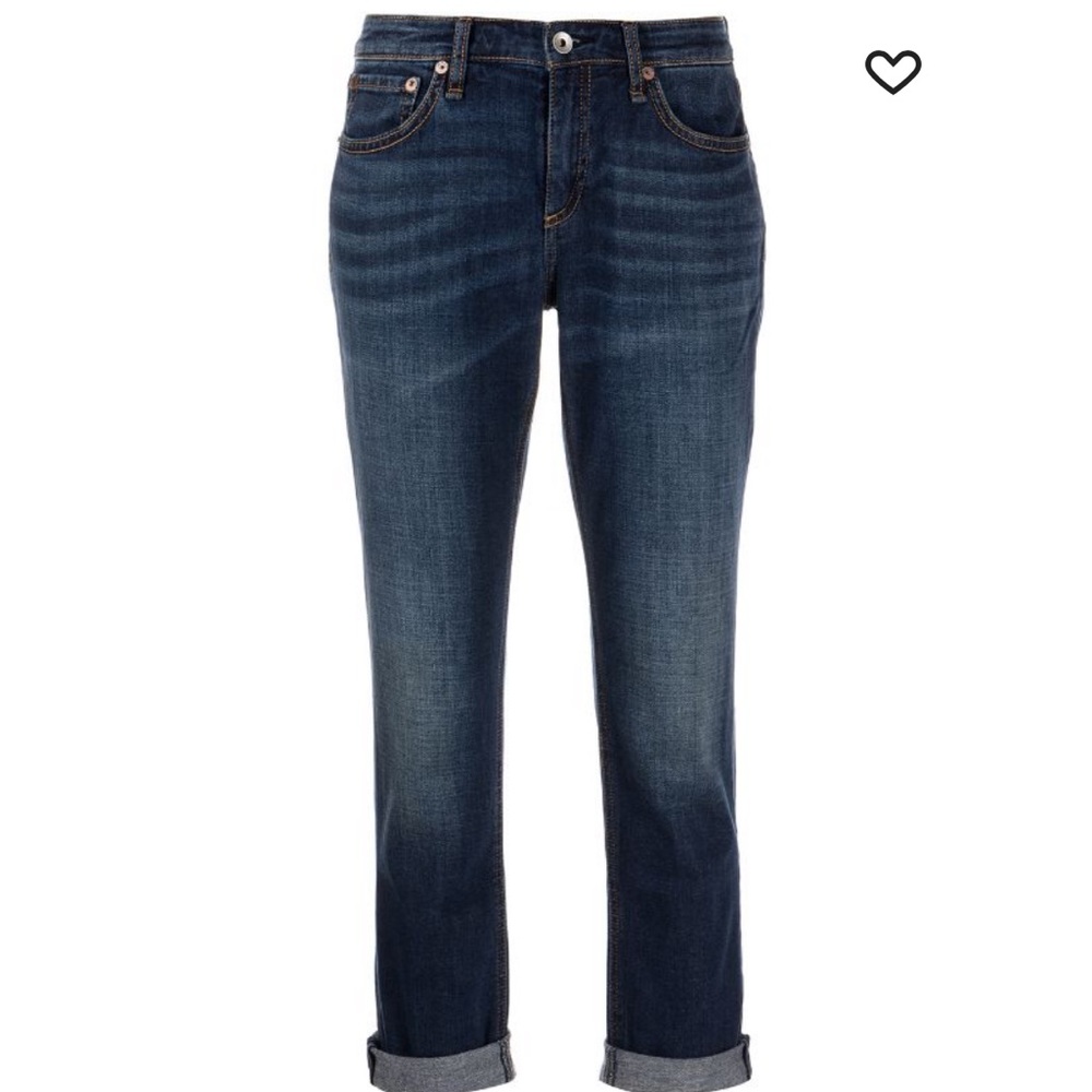 Rag & bone denim - dre dark skin straight jean (unrolled)